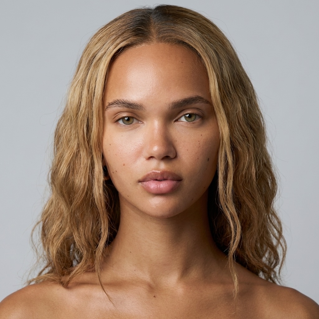 Facial analysis preview · illustrative AI rendering