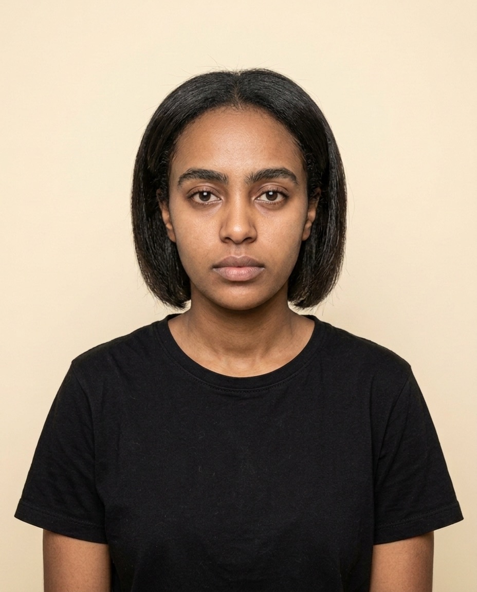 Facial analysis preview · illustrative AI rendering