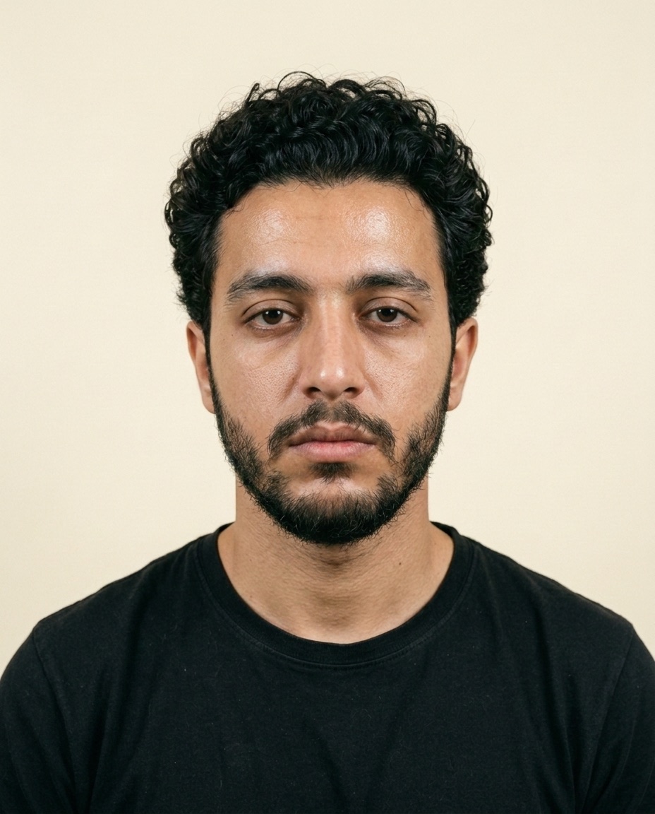 Facial analysis portrait · illustrative AI rendering